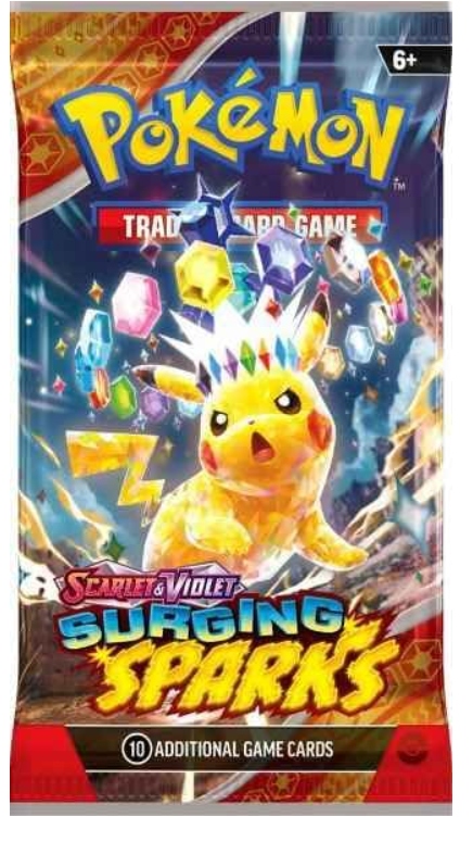 Pokemon - Surging Spark – Single Booster Pack – Pack Art May Vary