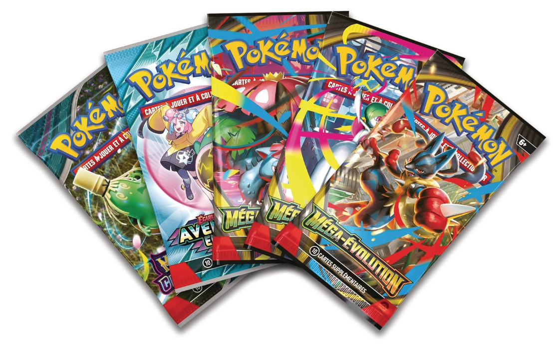 Pokémon : Collection with Mega Lucario-ex Figure (1 Textured Glossy Promo Card, 1 Large Size Promo Card, 5 Boosters and 1 Mega Lucario Figure) from TCG Pokémon
