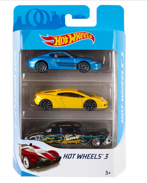 Hot Wheels K5904 Pack Of 3 - Assorted, One Size - Multi-Colour