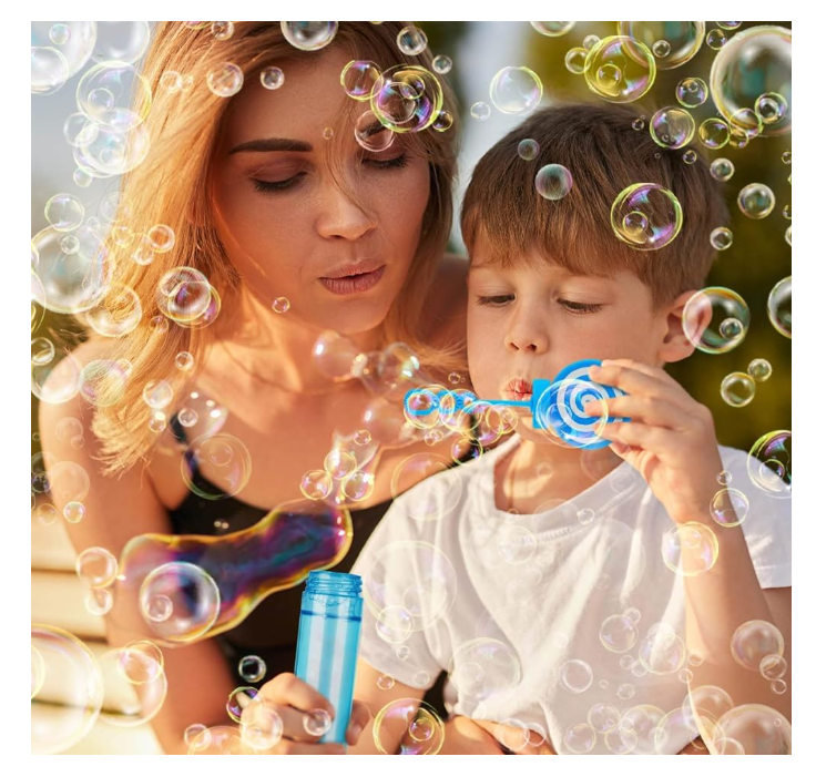 एमर्टीयर मिनी बबल वैंड्स - 24 का पैक, लॉलीपॉप डिज़ाइन, बच्चों के लिए पार्टी उपहार