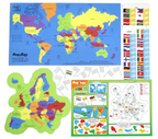 Imagimake Mapology World Map Puzzle – Country Shapes, Flags & Capitals, Ages 5+