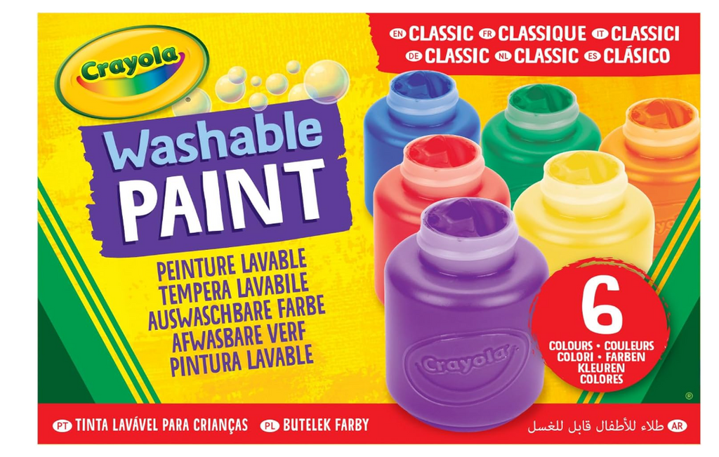 Crayola Washable Kids Paint, 6 Count