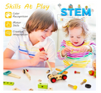 KIDWILL Wooden Tool Kit for Kids (33-Piece Set)