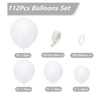 **White Balloon Garland Arch Kit – 110 PCS Latex Balloons in Various Sizes for Party Decorations**