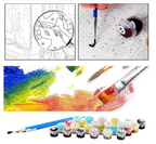 **मुमू बियर DIY पेंटिंग बाय नंबर्स किट – 16x20 इंच का समुद्री दृश्य कैनवास**