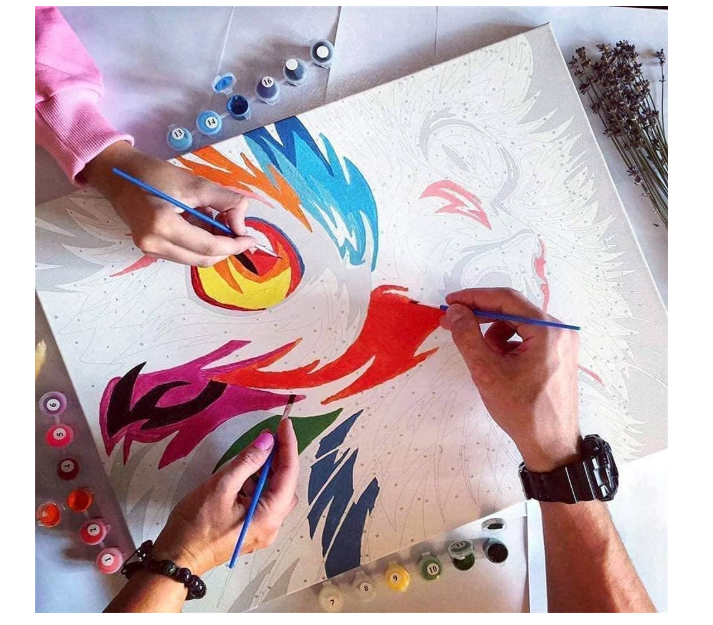 **Mumoo Bear DIY Painting by Numbers Kit – 16x20" Sea View Canvas**