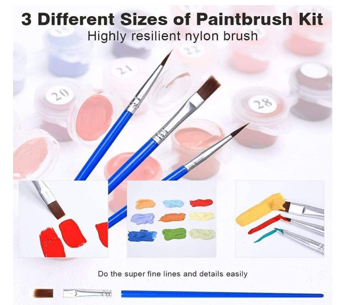 **Mumoo Bear DIY Painting by Numbers Kit – 16x20" Sea View Canvas**