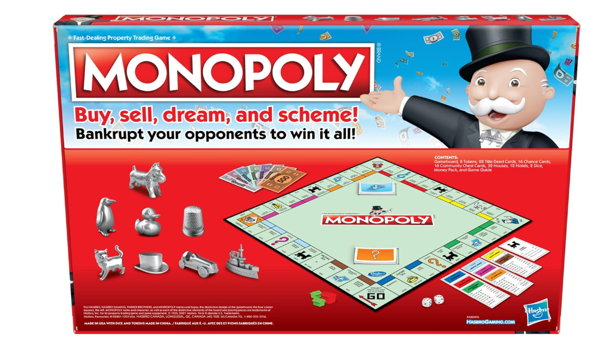 Monopoly Game, Family Board Games for 2 to 6 Players, Board Games for Kids Ages 8 and Up, Includes 8 Tokens (Token Vote Edition)