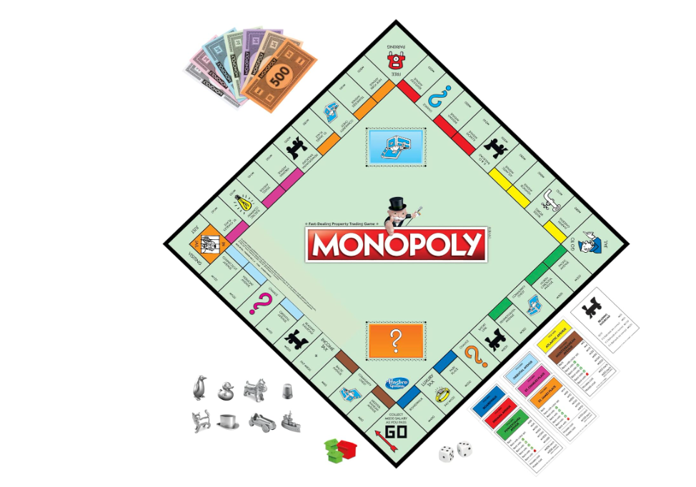 Monopoly Game, Family Board Games for 2 to 6 Players, Board Games for Kids Ages 8 and Up, Includes 8 Tokens (Token Vote Edition)