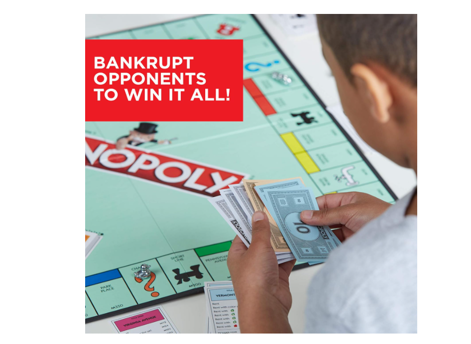 Monopoly Game, Family Board Games for 2 to 6 Players, Board Games for Kids Ages 8 and Up, Includes 8 Tokens (Token Vote Edition)