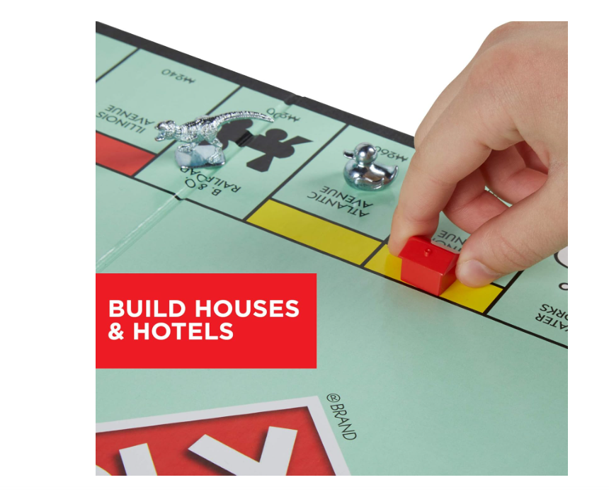 मोनोपोली गेम, 2 से 6 खिलाड़ियों के लिए पारिवारिक बोर्ड गेम, 8 वर्ष और उससे अधिक आयु के बच्चों के लिए बोर्ड गेम, 8 टोकन शामिल हैं (टोकन वोट संस्करण)