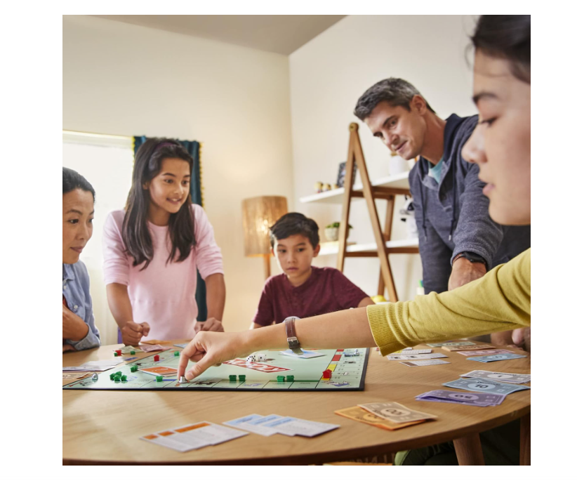 Monopoly Game, Family Board Games for 2 to 6 Players, Board Games for Kids Ages 8 and Up, Includes 8 Tokens (Token Vote Edition)