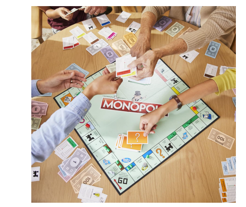 मोनोपोली गेम, 2 से 6 खिलाड़ियों के लिए पारिवारिक बोर्ड गेम, 8 वर्ष और उससे अधिक आयु के बच्चों के लिए बोर्ड गेम, 8 टोकन शामिल हैं (टोकन वोट संस्करण)