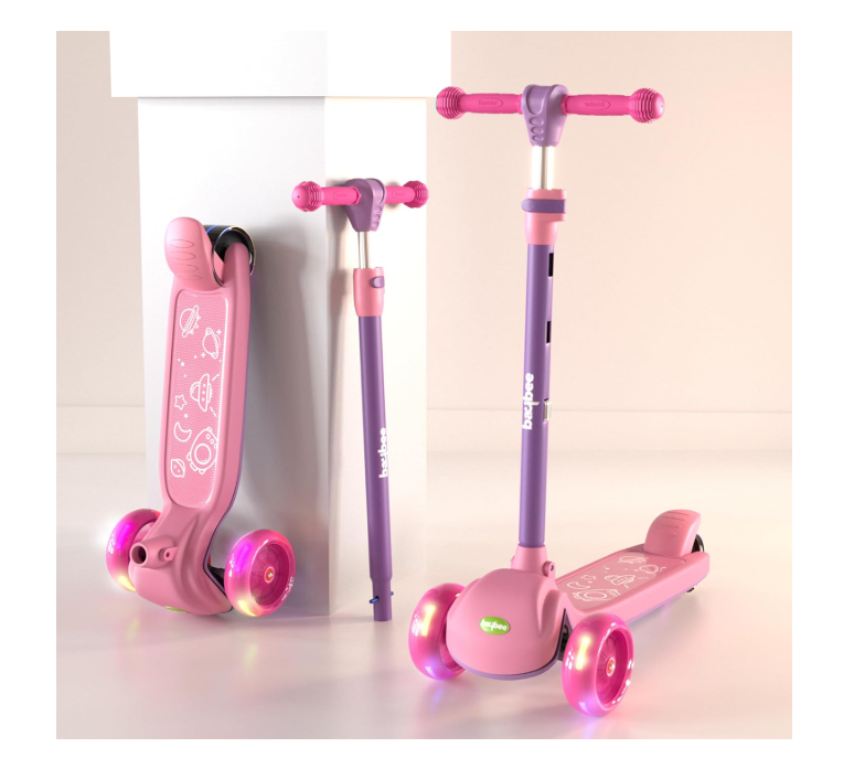 बेबी ब्लेज़ स्टॉर्म स्केट स्कूटर बच्चों के लिए | 3 पहियों वाला स्कूटर, ऊंचाई में 4 बार एडजस्ट होने वाला हैंडल | एलईडी पीयू व्हील्स और रियर ब्रेक के साथ | 3 से 8 साल के बच्चों (लड़के और लड़कियां) के लिए रनर स्कूटर