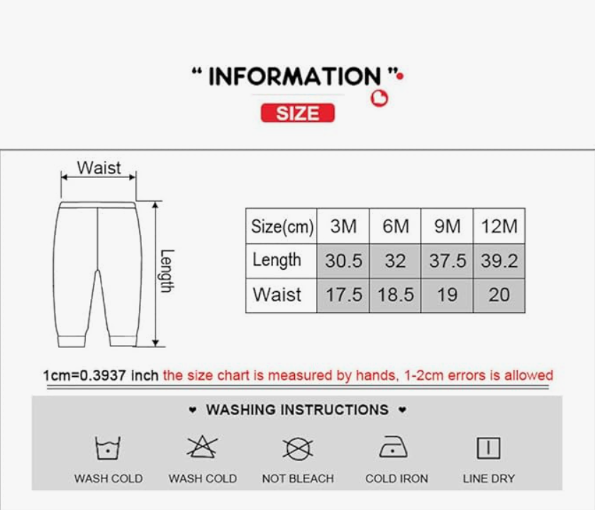 Unisex Baby Boy Girl Pants Sets Cotton Soft Infants Bottoms Casual 5 Pack 0-12 Month Babies' Leggings