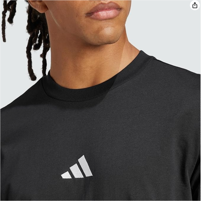 adidas Men's Essentials Small Logo Single Jersey Tee T-Shirt