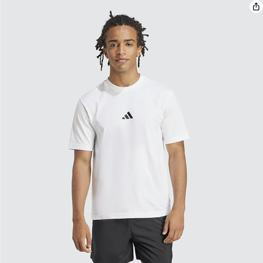 adidas Men's Essentials Small Logo Single Jersey Tee T-Shirt
