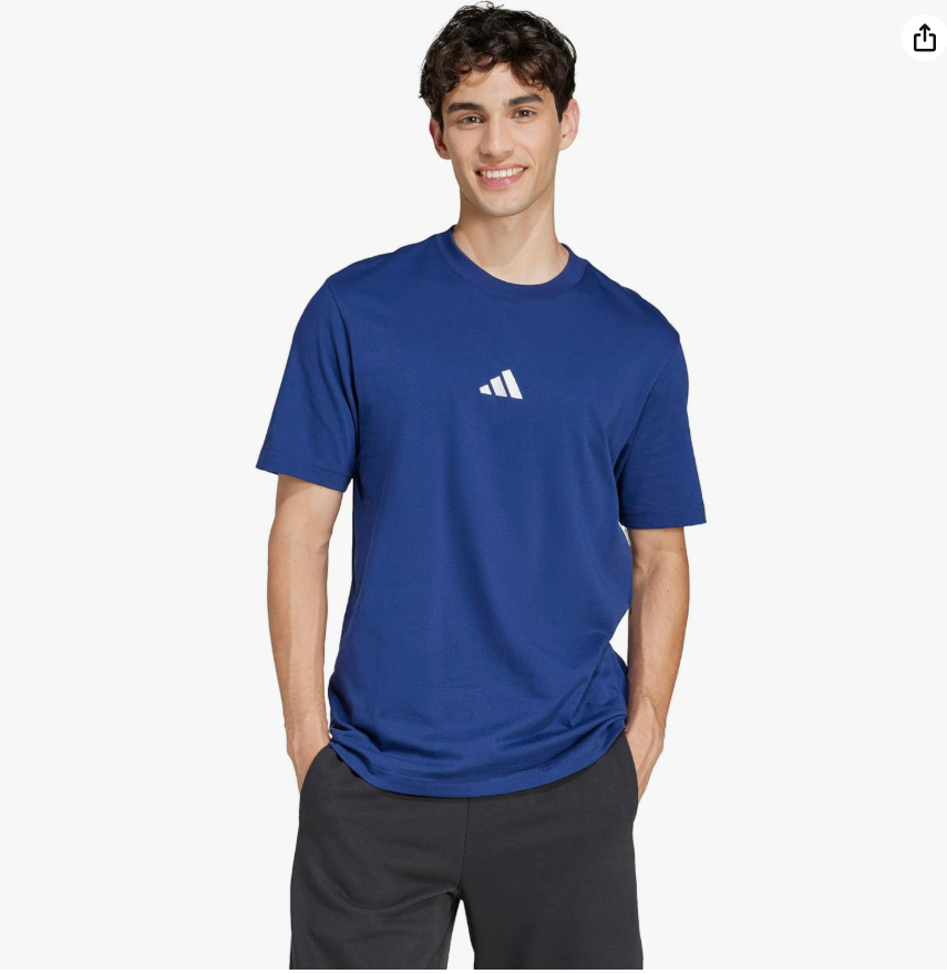 adidas Men's Essentials Small Logo Single Jersey Tee T-Shirt