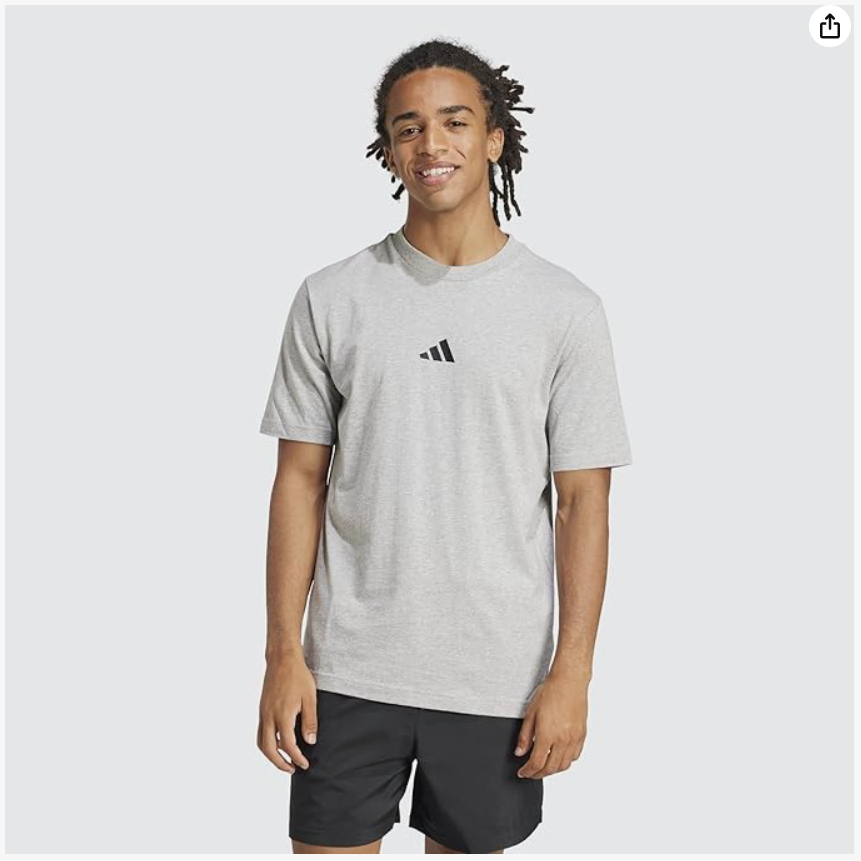 adidas Men's Essentials Small Logo Single Jersey Tee T-Shirt