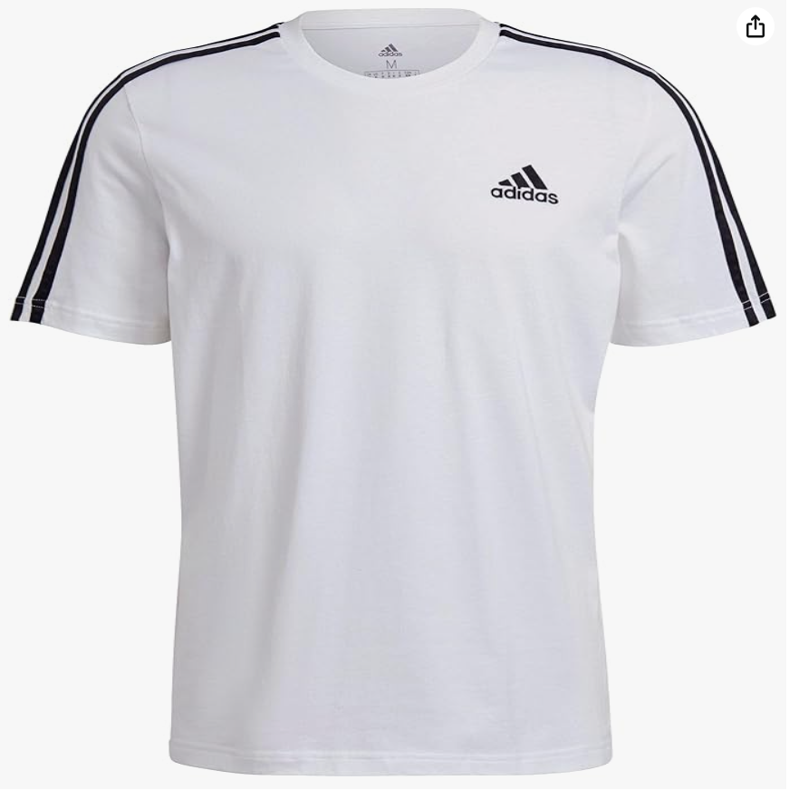 adidas mens Essentials 3-Stripes T-SHIRT