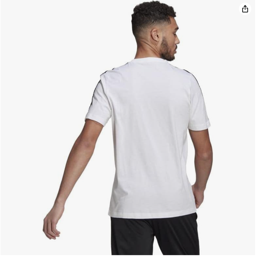 adidas mens Essentials 3-Stripes T-SHIRT