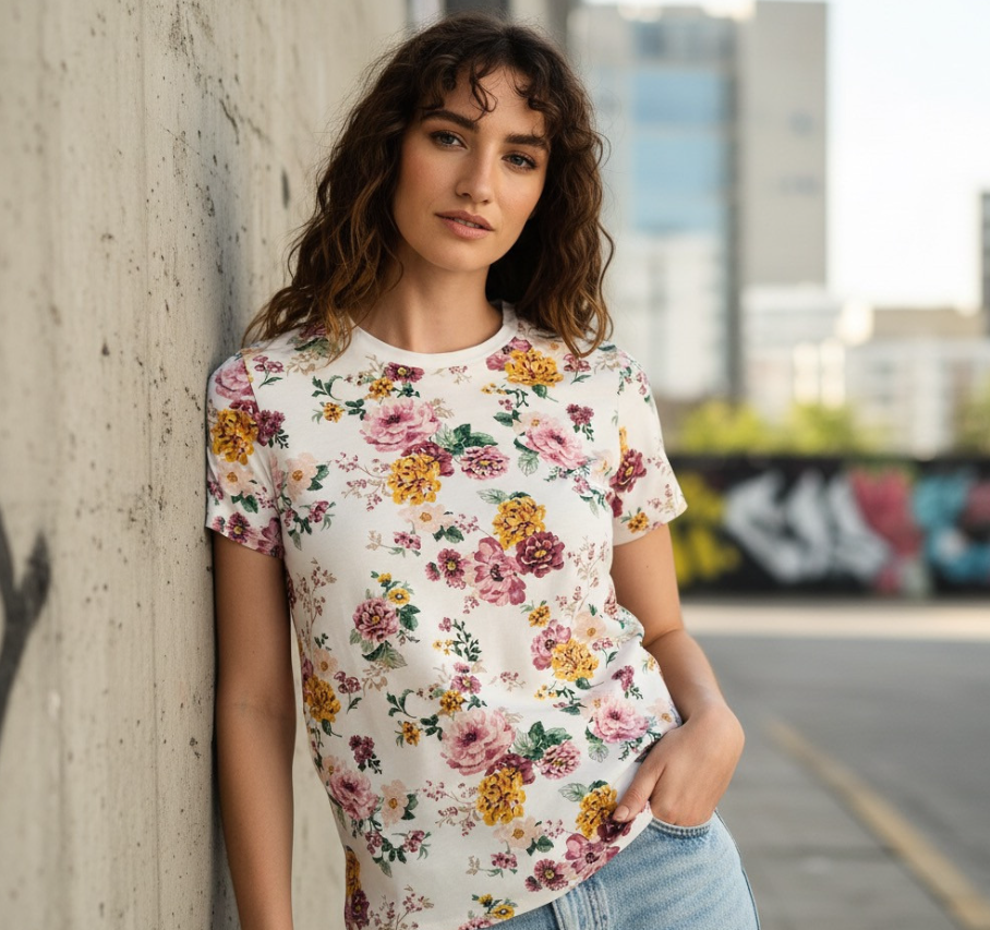 Floral Print T-shirt (max)
