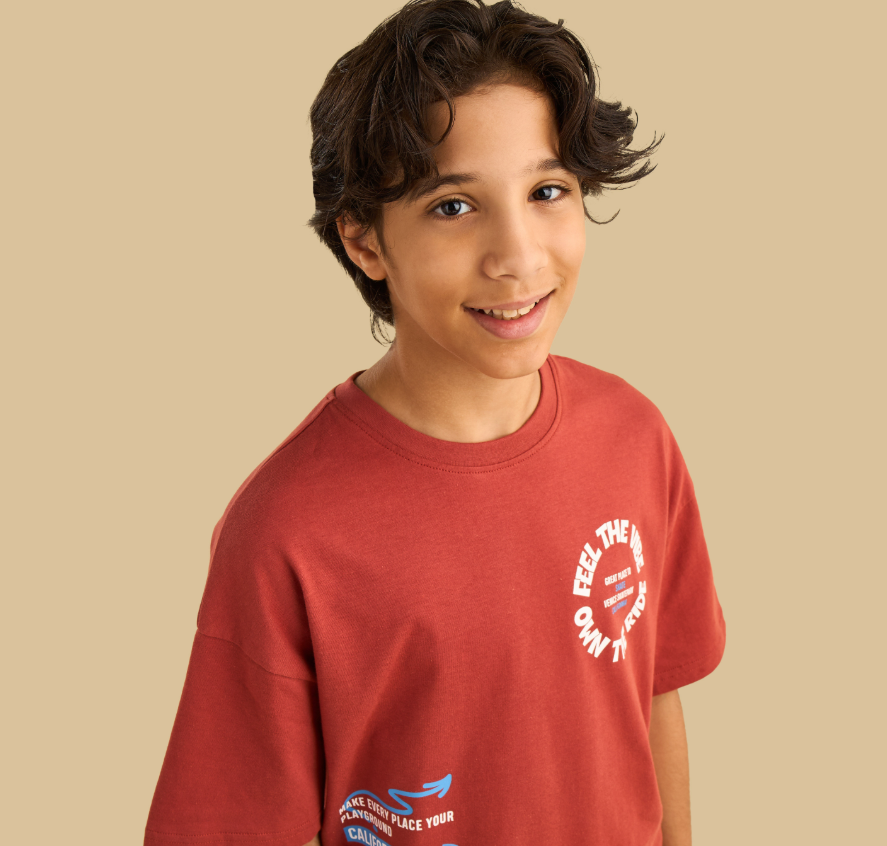 Typographic Print Cotton T-shirt (max)