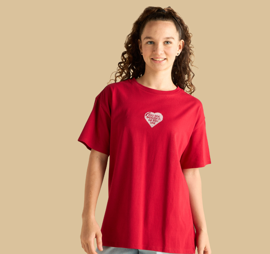 Slogan Print Oversized Cotton T-shirt (max)