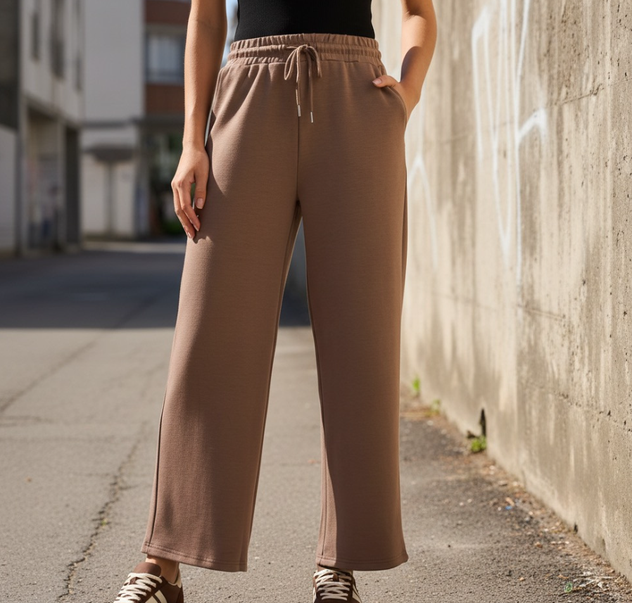 सॉफ्ट टच वाइड लेग पैंट (अधिकतम)
