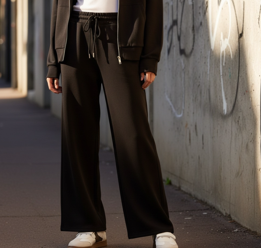 सॉफ्ट टच वाइड लेग पैंट (अधिकतम)