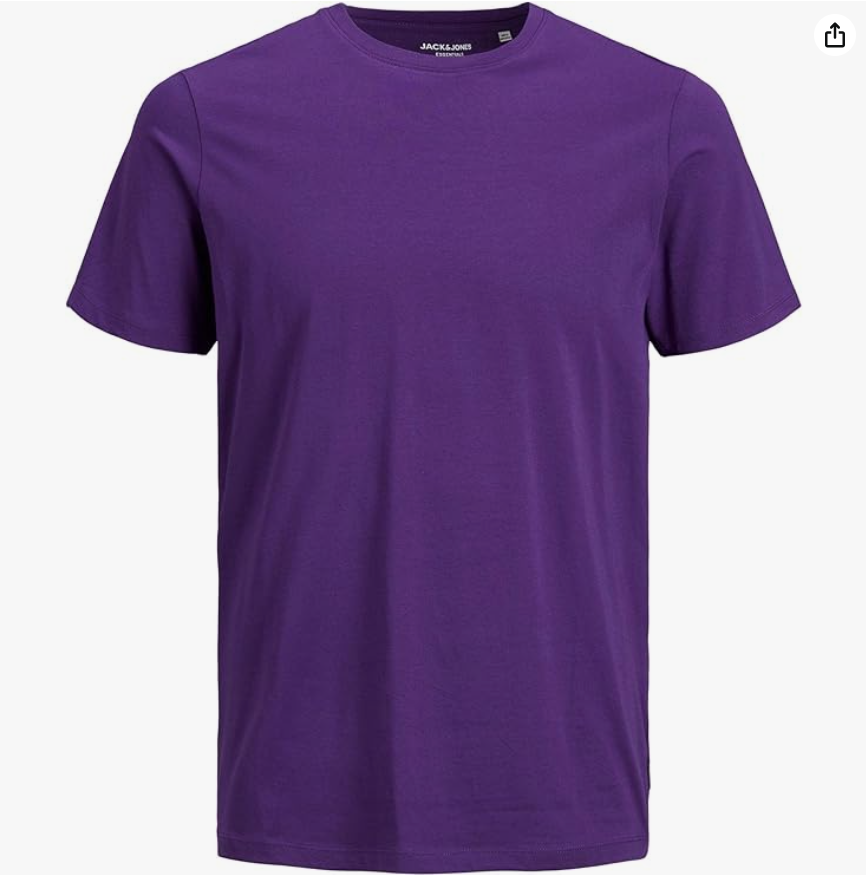 JACK & JONES mens JJEORGANIC Basic Tee O-Neck T-Shirt (pack of 1)