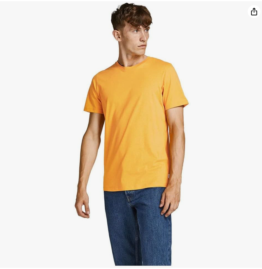 JACK & JONES mens JJEORGANIC Basic Tee O-Neck T-Shirt (pack of 1)