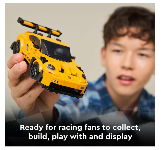 LEGO Speed Champions Porsche 911 GT3 RS Super Car Toy - Car Model Kit with a Driver Minifigure - Birthday Gift for 9+ Year Old Boys - 77239
