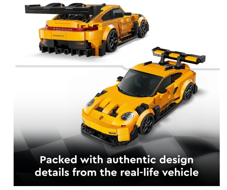 LEGO Speed Champions Porsche 911 GT3 RS Super Car Toy - Car Model Kit with a Driver Minifigure - Birthday Gift for 9+ Year Old Boys - 77239