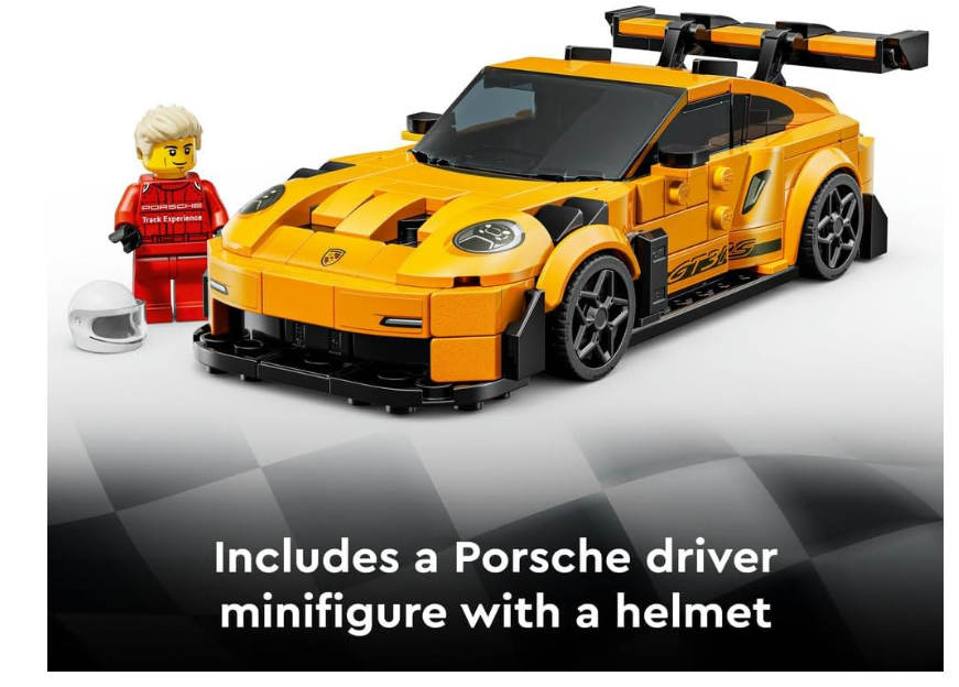 LEGO Speed Champions Porsche 911 GT3 RS Super Car Toy - Car Model Kit with a Driver Minifigure - Birthday Gift for 9+ Year Old Boys - 77239