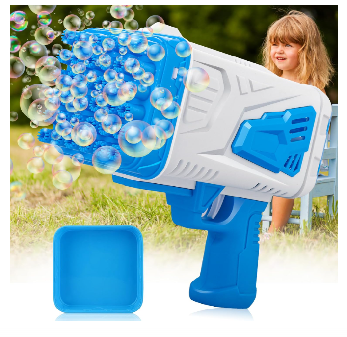 Bubble Machine Gun,Bazooka Bubble Gun for Kids Automatic Bubble Maker Bubble Guns for Toddlers 3,4,5,6,7,8 Years Old Kids,Bubble Bazooka Gun Blaster for Outdoor Party Wedding(Blue)