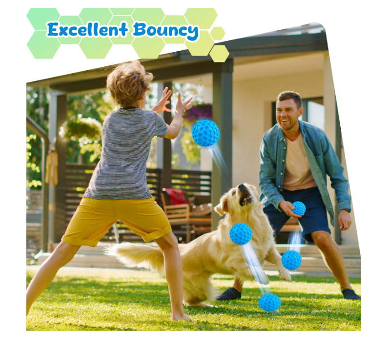 Squeaky Dog Toys for Aggressive Chewers, Indestructible Dog Balls for Aggressive Chewers, Squeaky Balls for Dogs,Interactive Dog Toys for Large Dogs,Funny Dog Squeaky Ball Heavy Duty Dog Toy