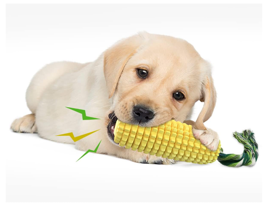 Carllg Dog Chew Toys for Aggressive Chewers, Indestructible Tough Durable Squeaky Interactive Dog Toys, Puppy Teeth Chew Corn Stick Toy for Small Meduium Large Breed