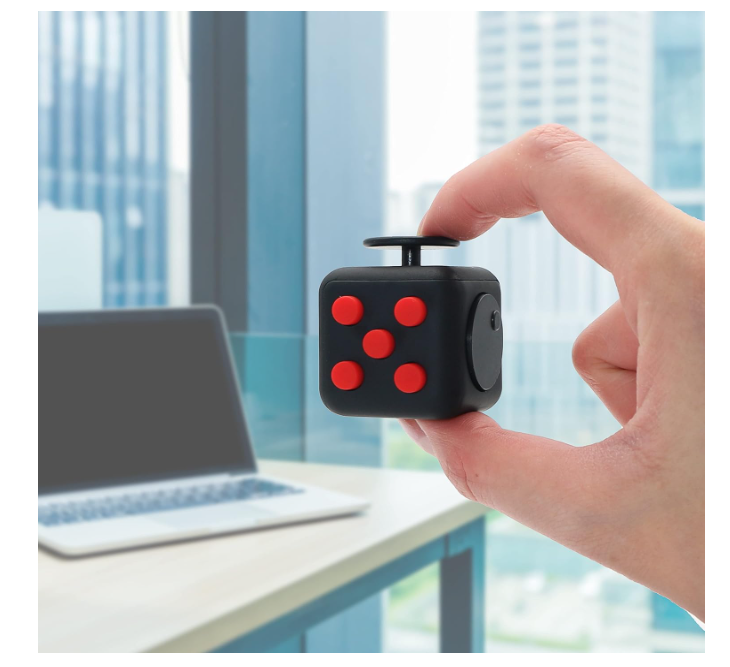 Appash Fidget Cube Stress Anxiety Pressure Relieving Toy Great for Adults and Children[Gift Idea][Relaxing Toy][Stress Reliever][Soft Material](Black & Red)