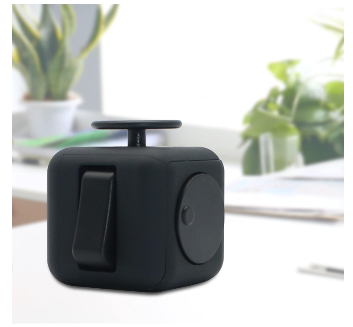 Appash Fidget Cube Stress Anxiety Pressure Relieving Toy Great for Adults and Children[Gift Idea][Relaxing Toy][Stress Reliever][Soft Material](Black & Red)
