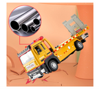 BDTCTK फ्रिक्शन पावर्ड फ्लैटबेड ट्रक टॉय, लाइट्स और साउंड के साथ, पुश एंड गो कंस्ट्रक्शन टॉय टो ट्रक, छोटे बच्चों, लड़कों और लड़कियों के लिए बेहतरीन उपहार।