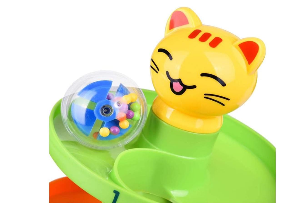 Playmate Super Spiral Tower - Ball Drop And Roll Activity Toy Cat Toys For Baby Toddler, Learning Tower, Go Ramp