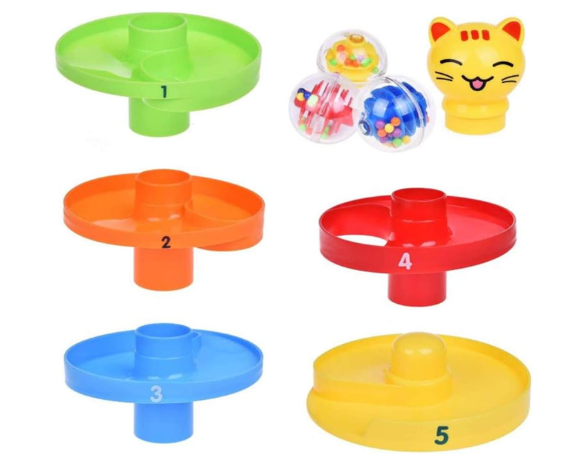 Playmate Super Spiral Tower - Ball Drop And Roll Activity Toy Cat Toys For Baby Toddler, Learning Tower, Go Ramp