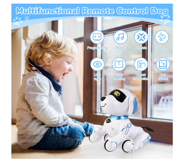 Robot Dog Toys for Kids 8 9 10 11 12, Remote Control Dogs, Robot Dog for Kids 8-12, Pet Robotic, Electric Dog Toy, Robotic Dogs, Toys for 5 6 7 8 9 10 11 12 Years Old Boys Girls, Blue, Y878