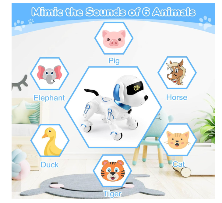 Robot Dog Toys for Kids 8 9 10 11 12, Remote Control Dogs, Robot Dog for Kids 8-12, Pet Robotic, Electric Dog Toy, Robotic Dogs, Toys for 5 6 7 8 9 10 11 12 Years Old Boys Girls, Blue, Y878