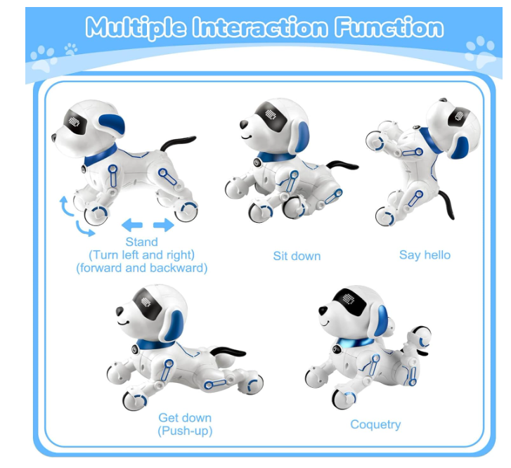 Robot Dog Toys for Kids 8 9 10 11 12, Remote Control Dogs, Robot Dog for Kids 8-12, Pet Robotic, Electric Dog Toy, Robotic Dogs, Toys for 5 6 7 8 9 10 11 12 Years Old Boys Girls, Blue, Y878