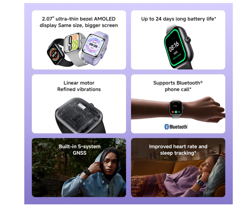 Redmi Watch 5 Silver Gray | Ultra large display | Long battery life | Bluetooth® calling | Advanced health and workout tracking