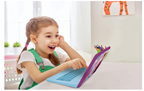 Lexibook Educational and Bilingual Laptop Arabic/English - Toy for Child Kid 124 Activities, Learn Play Games and Music with Frozen - Purple/Blue JC598FZi13