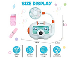 Automatic Bubble Camera Machine Toy with Light & Music, Electric Fan Bubble Blower Play Summer Toys, Outdoor Party Favors Bubble Maker Gift for Kids Boys Girls Ages 3+