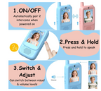 ESSEN Video Walkie Talkies Toys for Kids 2 Pack Rechargeable w/Screen Display,Voice Changer,Video Chat,Fun Toys for Indoor Outdoor Camping,Travel Birthday Gift Toy for Boys Girls Age 3-12 (Blue/Pink)